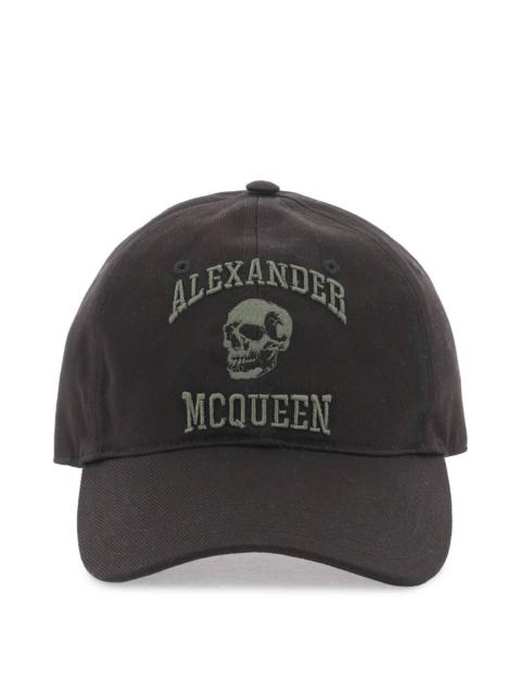 Alexander Mcqueen Varsity Skull Baseball Cap