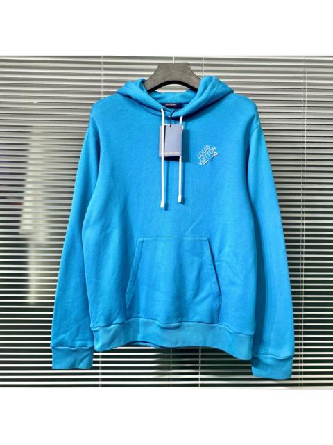 Louis Vuitton Louis Vuitton Hooded Embroidered Logo Blue Hoodie