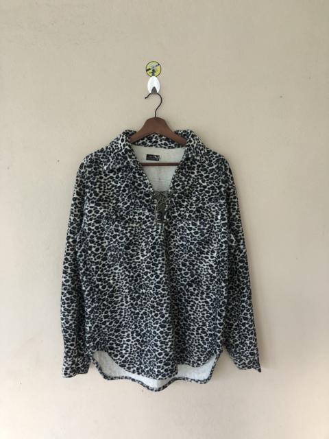 Other Designers Vintage - SAVOY CLOTHING LEOPARD PRINTED LIGHT FLEECE