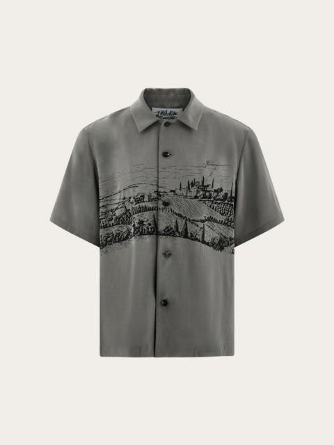 Back to Earth - Tuscany print silk shirt