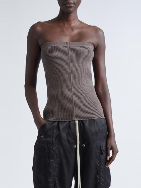 Rick Owens Rick Owens Rib Virgin Wool Blend Tube Top in Darkdust at Nordstrom