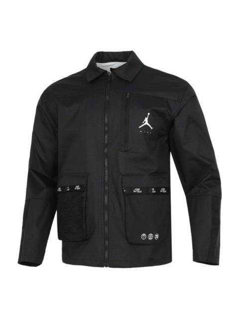 Jordan Air Jordan SS22 Cargo Sports lapel Jacket Black DJ0243-010