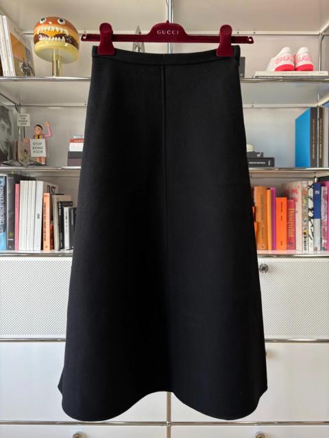 Dior Dior Black Wool A-line Skirt