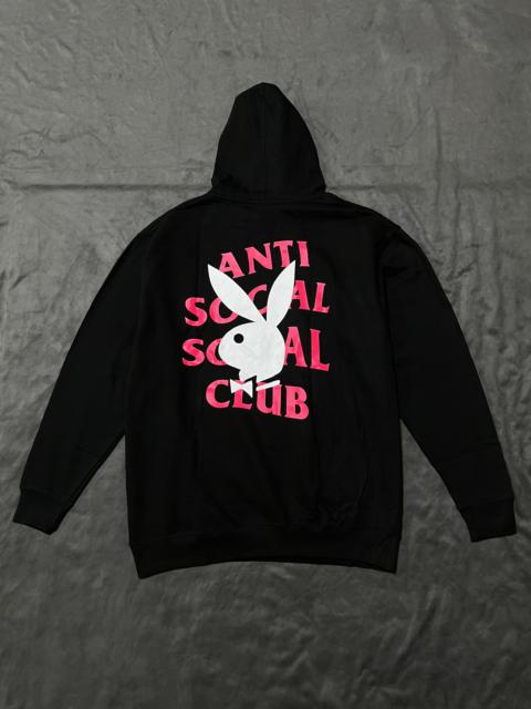 Other Designers Rare Anti Social Social Club ASSC Playboy Remix Black Hoodie Large