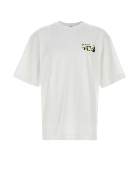 Off-White Off White Men White Cotton T-Shirt
