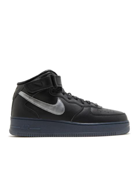 Nike AIR FORCE 1 MID PREMIUM 'BLACK METALLIC SILVER'
