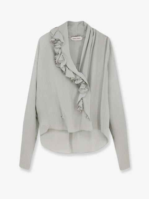 Other Designers Alberta Ferretti Women Crepe Shirt With Rouches