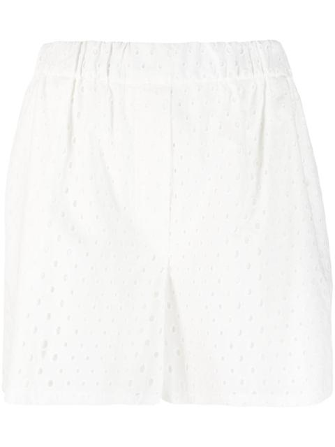 KENZO Kenzo Women White Broderie Anglaise Shorts