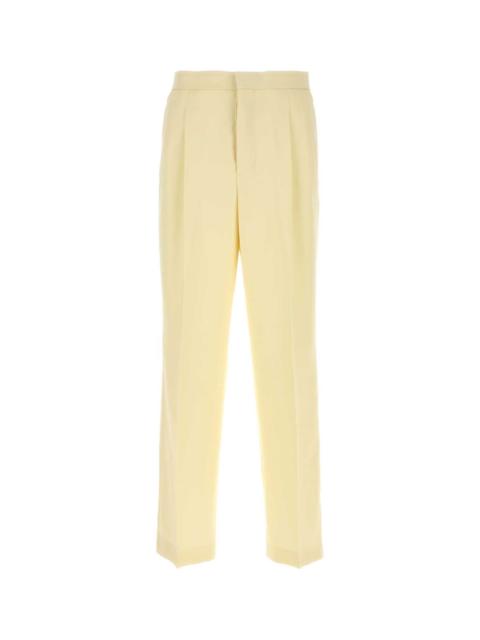 AMI Paris Ami Men Pastel Yellow Wool Pant