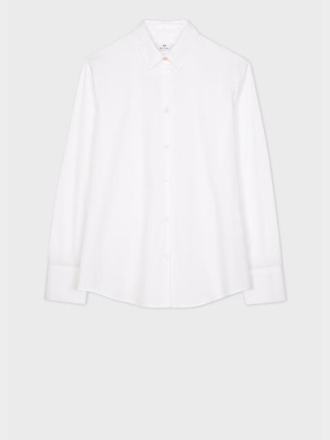 Paul Smith Women's White Stretch-Cotton 'Swirl' Cuff Shirt