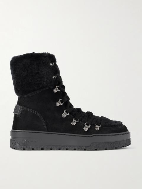 BOGNER Calgary Shearling-trimmed Suede Ankle Boots