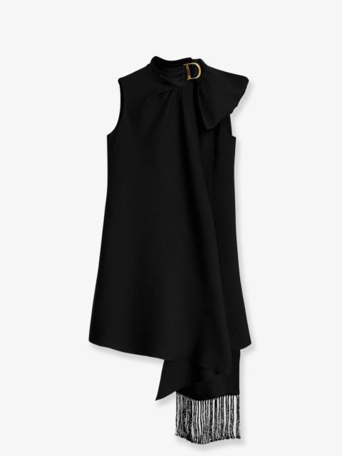 Dior Dior Virgin Wool and Silk Crêpe Dress Black