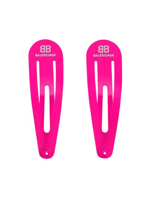 BALENCIAGA Women's Holli Xxl Clip Set in Fluo Pink