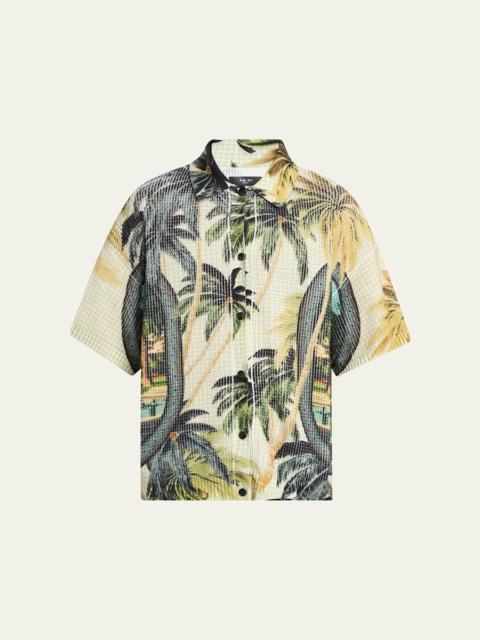 AMIRI Men's Short-Sleeve Knit Paradise Shirt