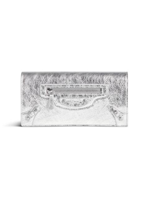 BALENCIAGA Women's Le City Money Long Wallet in Silver