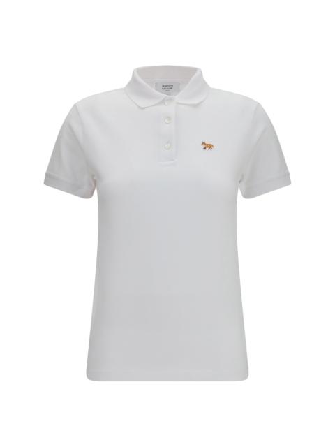 Maison Kitsuné Maison Kitsuné Baby Fox Cotton Piqué Polo White