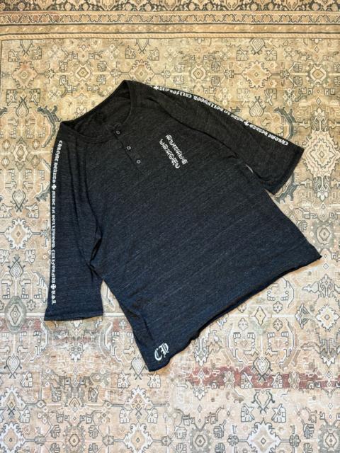 Chrome Hearts Chrome Hearts Vine Cross Henley Neck 3/4 Sleeve Tee