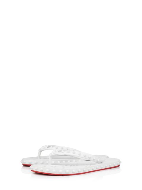 Christian Louboutin Christian Louboutin Super Loubi Flip Flop in White at Nordstrom