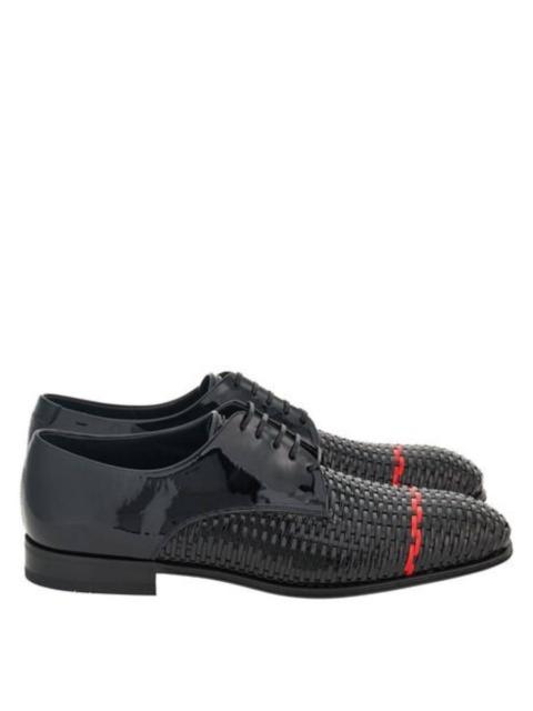 FERRAGAMO Ferragamo Woven Leather Derby Shoes, Size 9 E