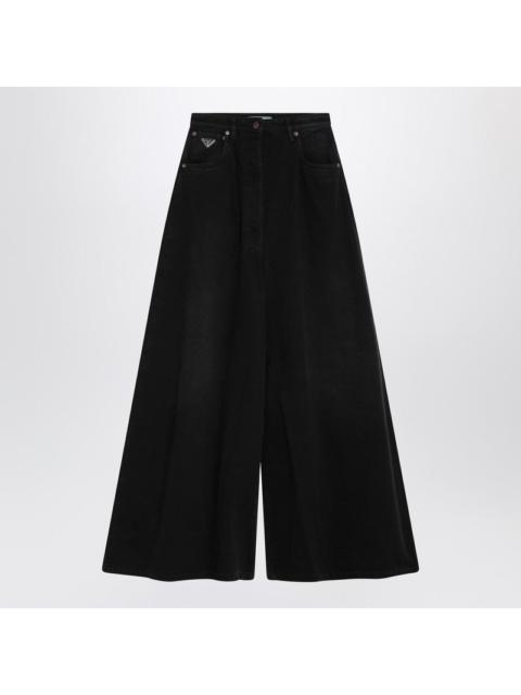 Prada Black Wide-Leg Jeans Women