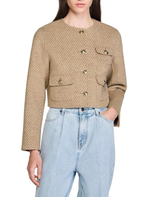 Sandro Stanford Cropped Jacket