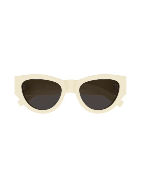 SAINT LAURENT Saint Laurent 53mm Cat Eye Sunglasses in Ivory at Nordstrom
