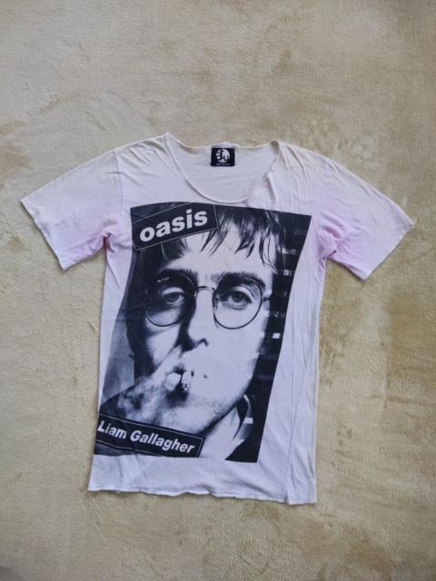 Rock Band - Distressed Oasis Liam Gallagher Big Graphic Band Tee