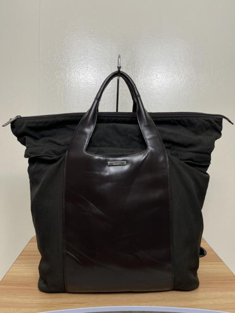 GUCCI Tote Bag Leather Canvas Brown