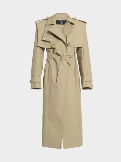 Tailored Cotton Trench Coat