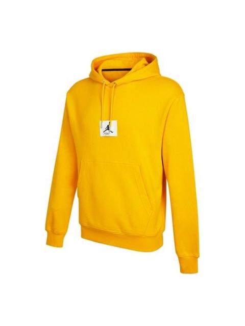 Jordan Air Jordan Statement Logo Printing Casual Sports Hoodie 'Yellow' DA9817-713