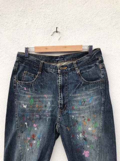Other Designers Japanese Brand - Bit Blue Paint Splatted Jeans