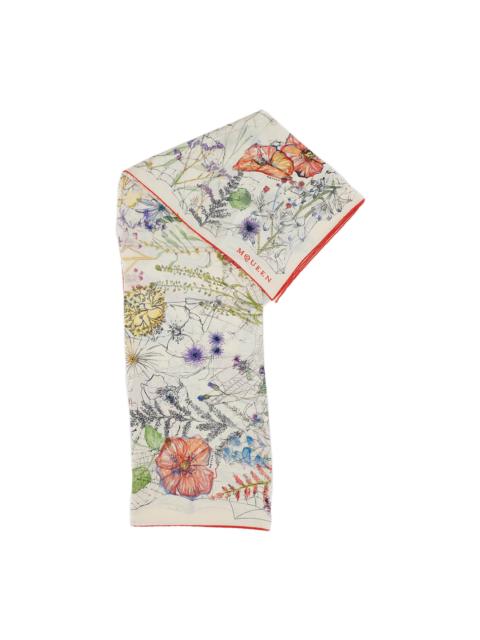 Alexander McQueen Spider Floral Silk Scarf