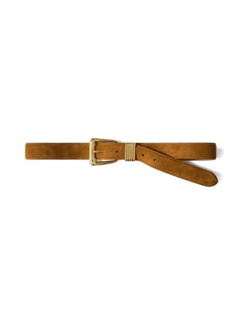 VERONICA BEARD Veronica Beard Arch Suede Belt in Acorn at Nordstrom