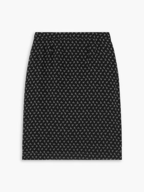 Alessandra Rich Floral-print silk-georgette skirt
