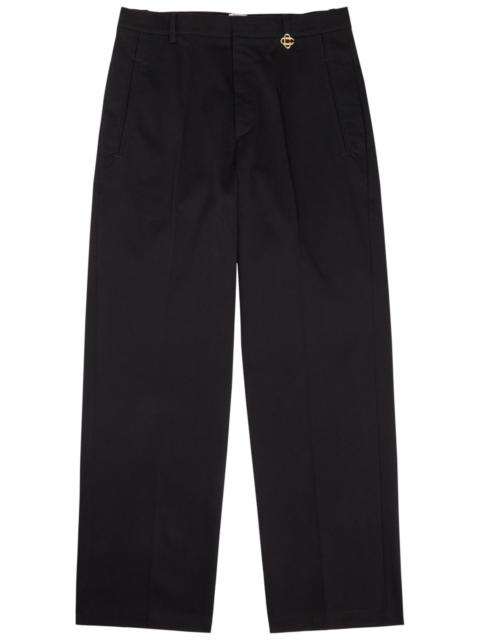 CASABLANCA Casablanca Straight-leg Stretch-cotton Trousers
