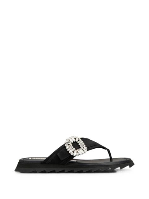 Roger Vivier Roger Vivier Women Slidy Flip Satin Thong Sandals