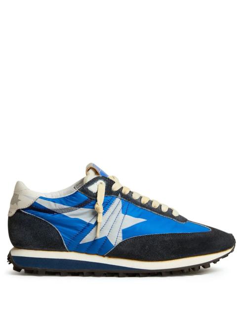 Golden Goose Golden Goose Men Marathon Sneakers With Blue Nylon Upper And White Star