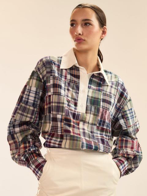 CYNTHIA ROWLEY Marisol Madras Rugby Shirt