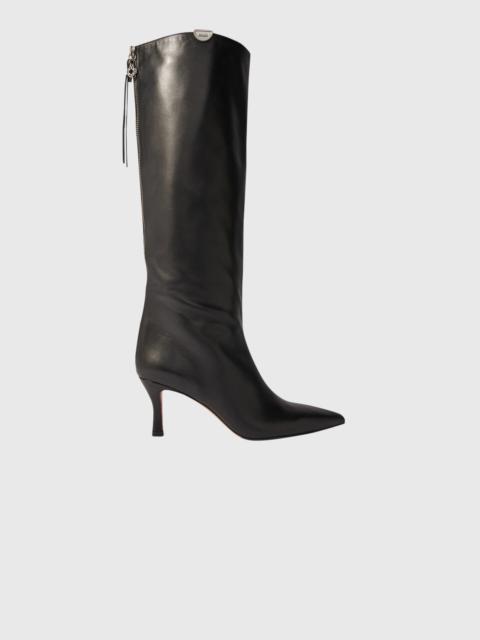 maje Pointed-toe leather boots