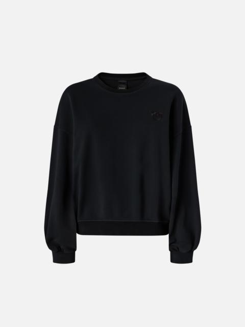 PINKO SWEATSHIRT WITH LOVE BIRDS EMBROIDERY