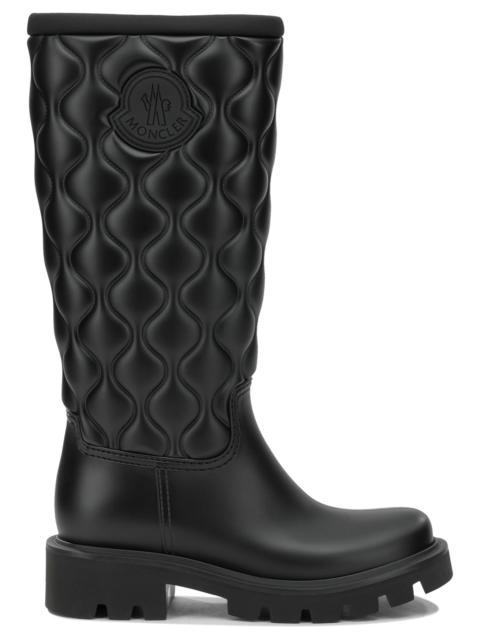 Moncler Moncler Kickstream Quilt Rain Boots Black