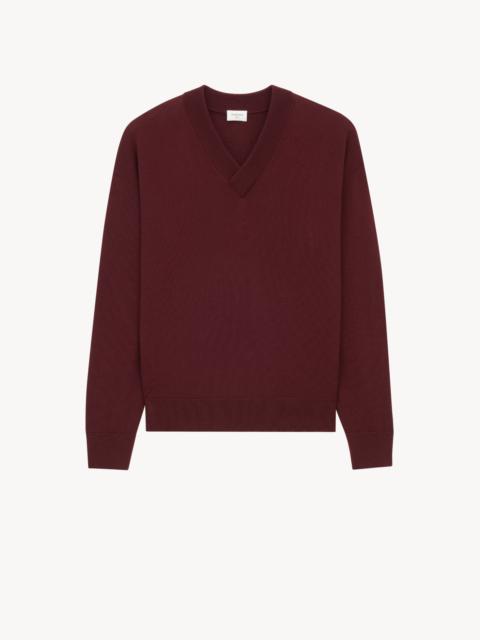 SAINT LAURENT V-NECK SWEATER IN WOOL
