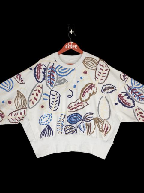 Other Designers Other - Distressed Full Print Sweatshirt Crew Neck