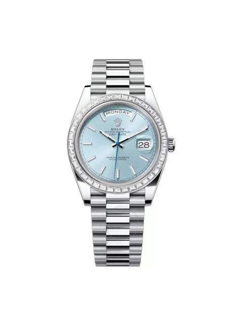 ROLEX Rolex Day Date Automatic Chronometer Diamond Blue Dial Men's Watch 228396tbr-0039