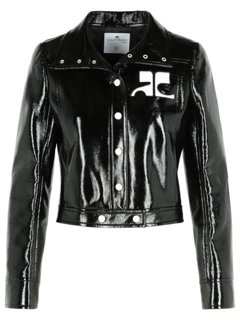 courrèges Courreges 'Reedition' Black Cotton Blend Jacket Women