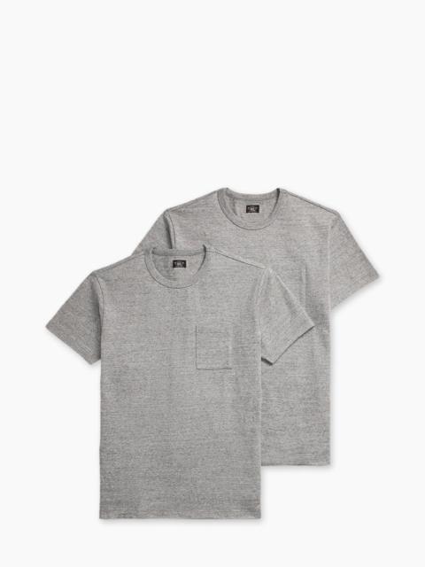 RRL by Ralph Lauren RRL 2-PACK GARMENT-DYED POCKET TEES GREY HEATHER