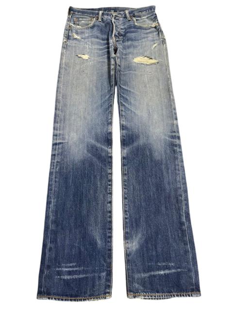 Other Designers Distressed Denim - Levis 501 Blue Faded Wash Distressed Style Jeans