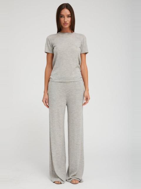 SPRWMN OXFORD ULTRA FINE CASHMERE WIDE LEG PANTS