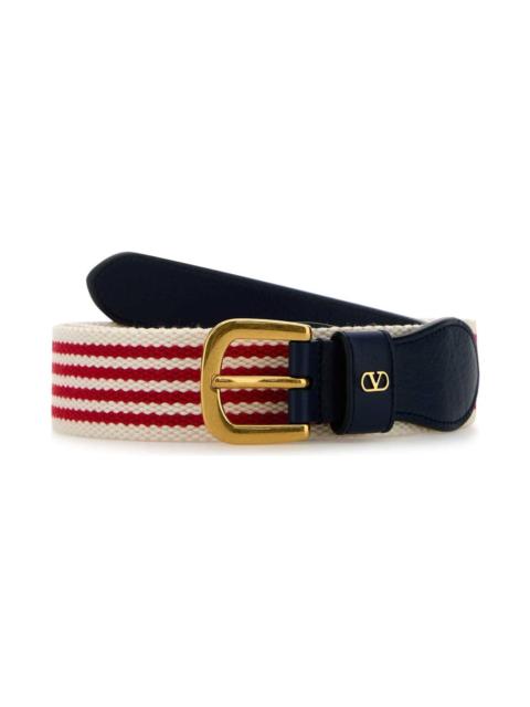 Valentino Embroidered Fabric Belt
