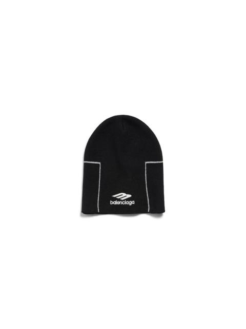 BALENCIAGA Men's 3b Sports Icon Sporty Beanie in Black/white